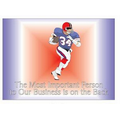 Football Player Rectangle Photo Hand Mirror (2.5" x 3.5")